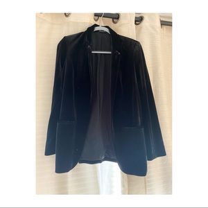 Black velvet blazer